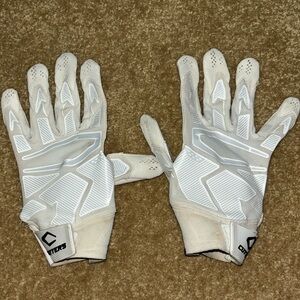 Used White Cutters - Football Gloves Size. L